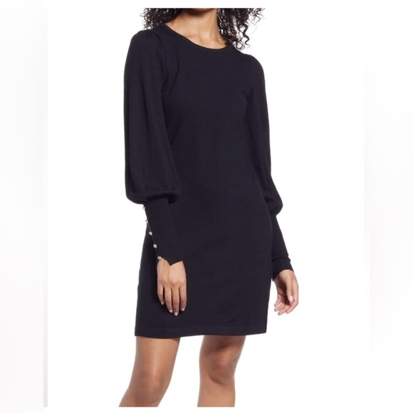 Lily Pulitzer Bambrey Wool Black Long Sleeve Sweater Dress Size XS